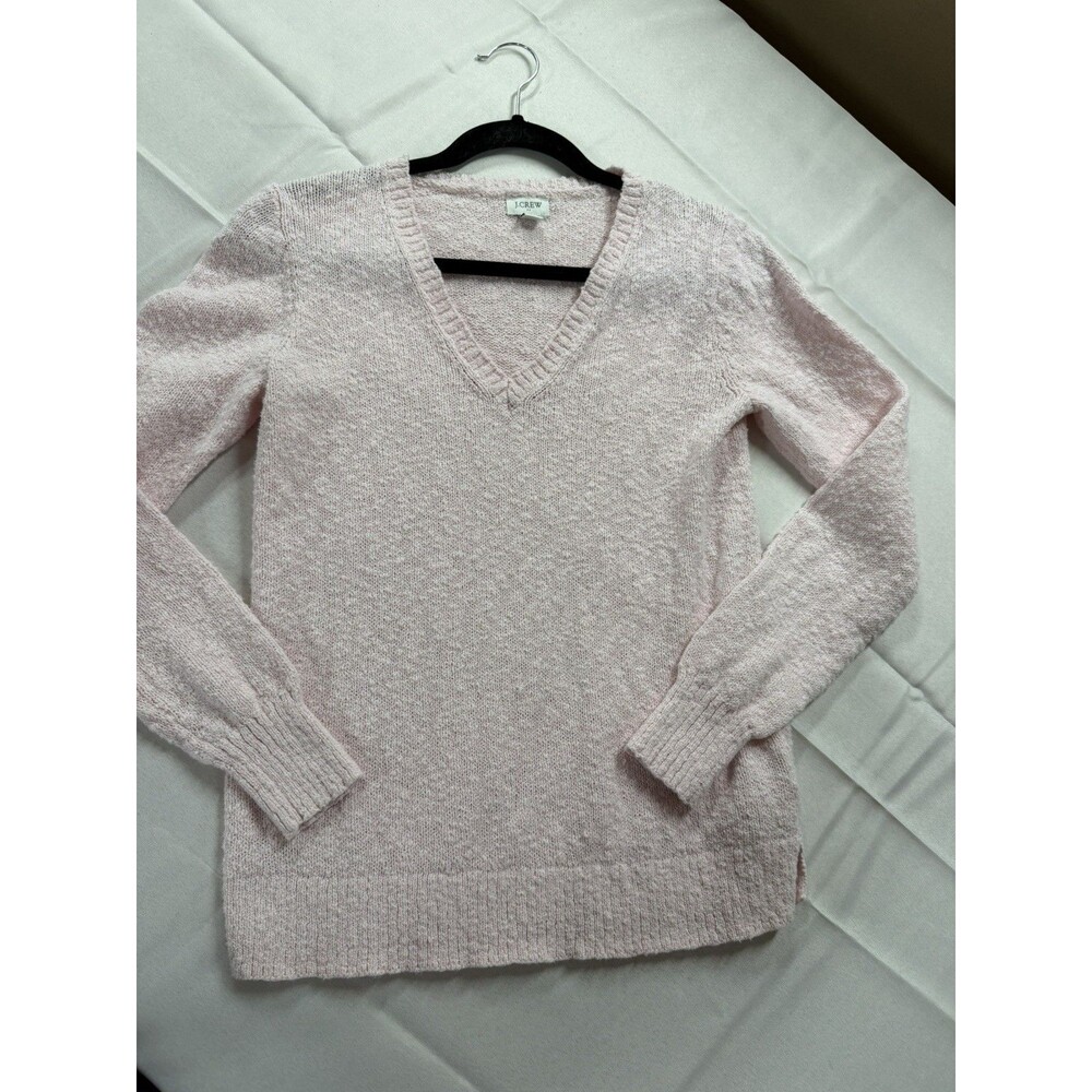 J. Crew Factory Women’s Light Pink Relaxed V-Neck Lightweight Sweater Size S